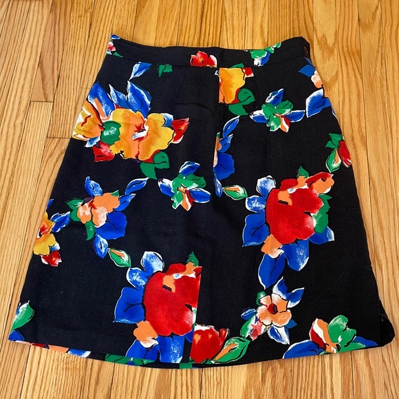 beechers brook Dresses & Skirts - Vintage Beechers Brook High-Waisted Floral Skirt, sz 8